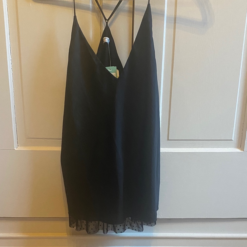 Free People Black V-Neck Camisole Tank